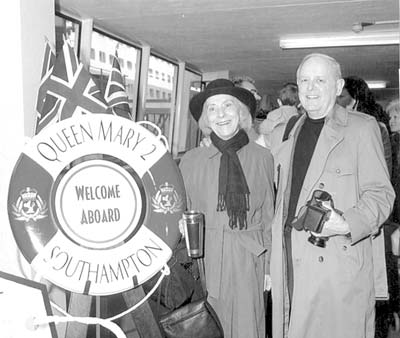 Don and Lili Tremblay embark Cunard Line’s QM2.