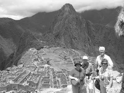 Frani and Ted Bickart and Lyle and Dorothy Feisel at Machu Picchu.