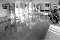 Indoor heated pool at Stillness Manor — Cape Town area.
