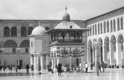 Courtyard of Umayyad Mosque — Damascus. Photos: Meier