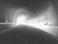 Stainless-steel tunnel to the Miho Museum. Photos: Dini