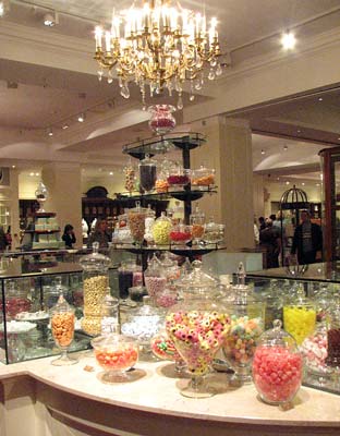 Fortnum & Mason's enticing candy counter.