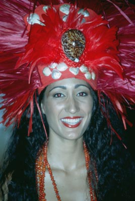 A dancer from the “Tiare Tarona” Polynesian show.