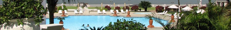 The pool at the beautiful Hotel Polana in Maputo.