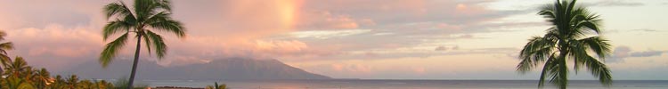 Sunrise over Moorea — view from the Sheraton on Tahiti.