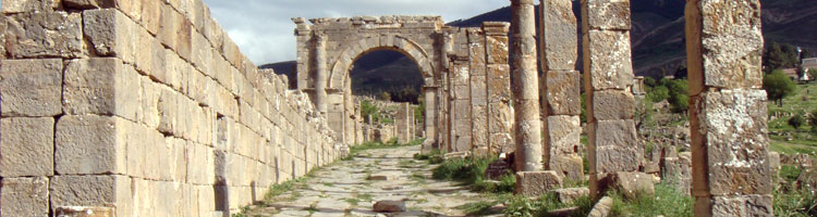 Djémila, the most outstanding Roman site in Algeria.