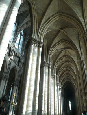 Interior of Reims Cathedral. 