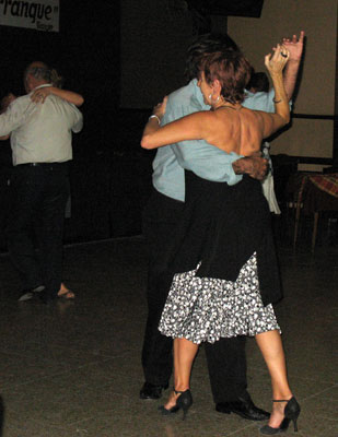 Nonprofessional dancers enjoying an evening of tango at La Confitería Ideal.