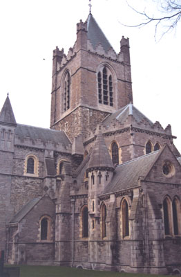 The first Christ Church Cathedral was built in 1038. The present-day church, seen here, dates from renovations carried out in the late 19th century.