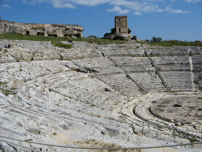 Ancient theater in Sicily.