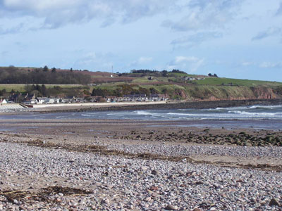 The seaside town of Stonehaven, about 20 miles south of Aberdeen.