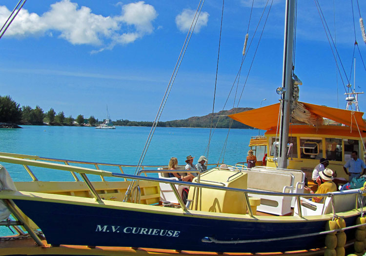 This interisland schooner provides transport between Praslin and La Digue islands.