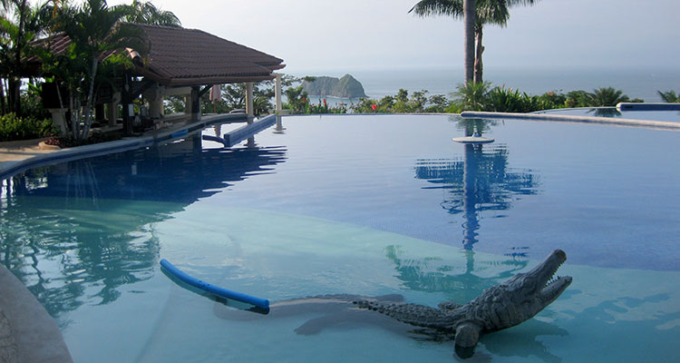 The infinity pool at the Hotel Parador.