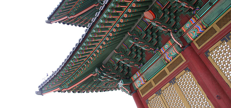 Eaves in Biwon, a six-acre private garden at Changdeok Palace in Seoul, South Korea. Photo: ©Gina Ellen/123RF