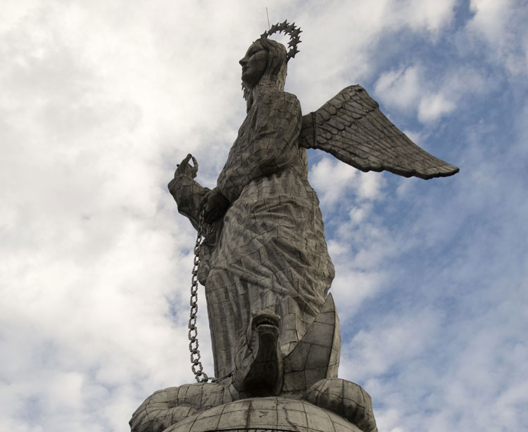Statue of winged Virgin Mary of Quito, El Panecillo Hill, Quito, Ecuador. Photo: ©Keith Levit/123RF