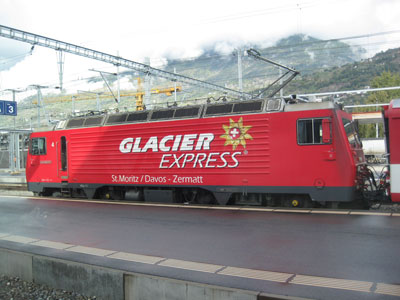 We rode the Glacier Express from Zermatt to St. Moritz in Switzerland. Photo by Ed Gorlin