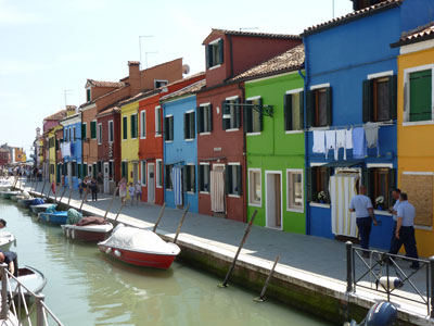We used our vaporetto passes to take the ferry out to the island of Burano, lined with brightly colored buildings.