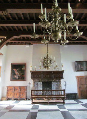 Room furnished in 17th-century style — Muiden Castle.