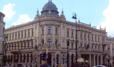 The Grand Hotel sits near the Kraków Gate and Old Town in Lublin.
