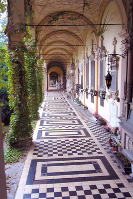 Walkway at Zagreb’s 70-acre cemetery, which contains Jewish, Christian and Muslim graves.