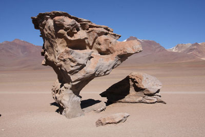 A unique rock formation on the Altiplano.