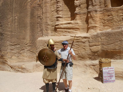 Petra “Treasury guard” with Mike Maendl. Photos: Anita Maendl 