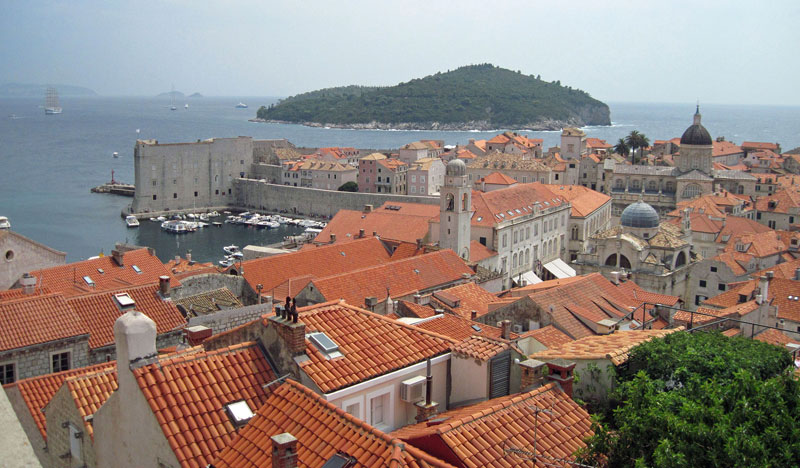 Walking the walls of Dubrovnik, Croatia, provided great views of the city.