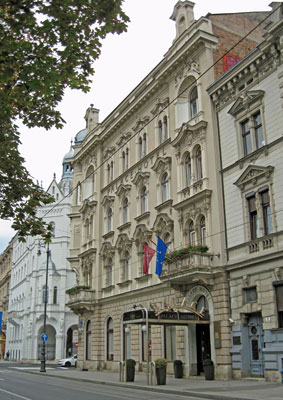 The Palace Hotel in Zagreb.