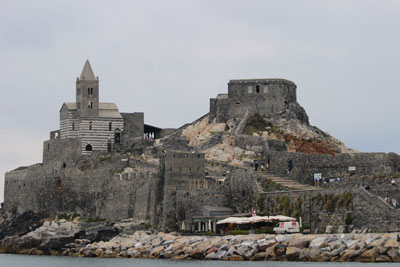 Fortifications at Porto Venere, the departure point for the ferry to the Cinque Terre villages.