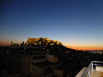 View of the Acropolis from the Electra Palace Hotel — Athens