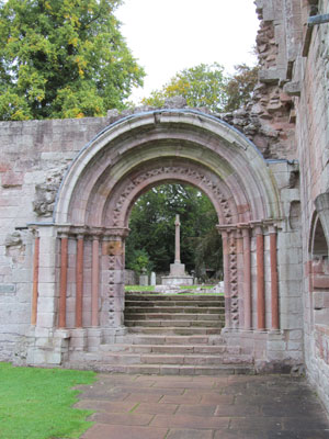  The south door of Dryburgh Abbey leads to the cloister. Photos by Julie Skurdenis
