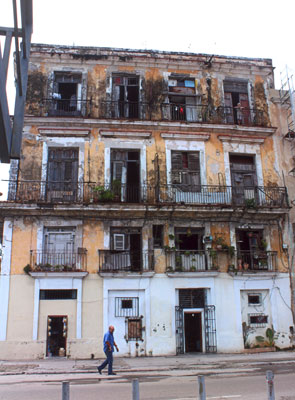 Many apartments in Havana are in need of repair.