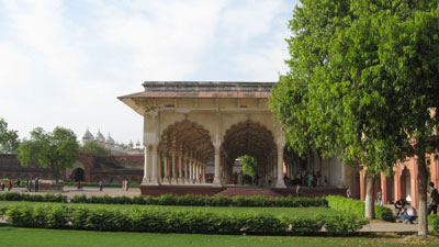 A quiet courtyard in Agra Fort.