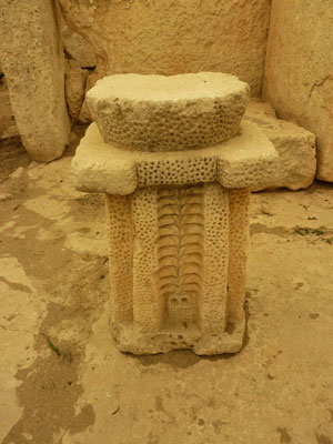 Carved altar at the Hagar Qim temple.