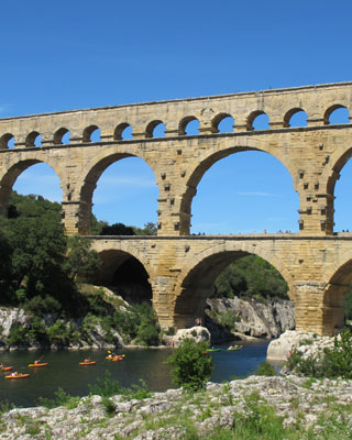 The Pont du Gard, near Avignon. 
