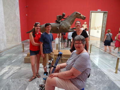 Touring the National Archaeological Museum in Athens, Greece.