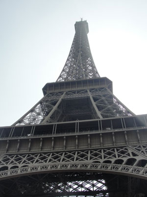 View of the Eiffel Tower.