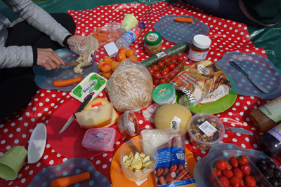 A European picnic is a fine way to enjoy a cheap — and local — meal.