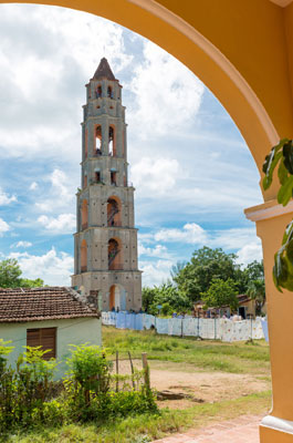 Torre de Iznaga, a 141-foot-tall tower built in the early 1800s, is now a UNESCO World Heritage Site — Valle de los Ingenios, Cuba. Photo: ©yelo34/123rf.com