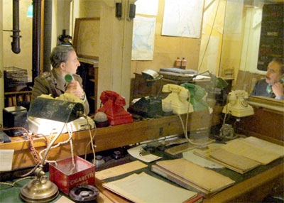 The Map Room, part of the Churchill War Rooms, left exactly as it was at the end of the war.