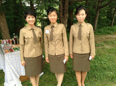 Gracious servers at the restaurant where we had lunch at the DMZ.