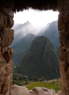 View of Huayna Picchu from Machu Picchu.