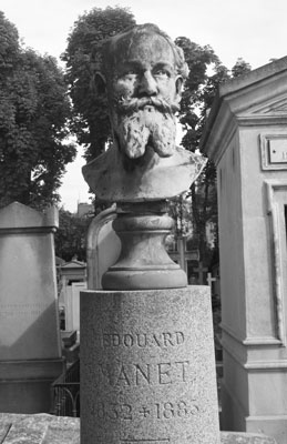 The tomb of Édouard Manet in Cimetière de Passy, Paris. Photo by James F. Olander<br />
