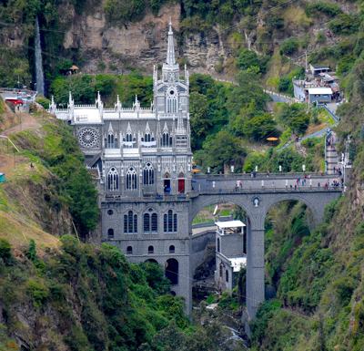 View of Las Lajas Sanctuary.