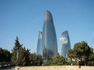 Flame Towers in Baku, Azerbaijan. Photo by Nyckle Wijbrandus