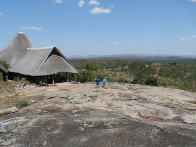 The hotel and restaurant Rwakobo Rock, near Lake Mburo National Park in Uganda. Photo by Brita Bishop