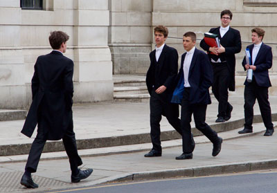 Eton College students enjoying a walk.