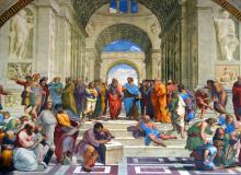 Raphael’s School of Athens celebrates mankind’s intellectual achievements and connection to the great minds of classical Greece. Photo by Rick Steves