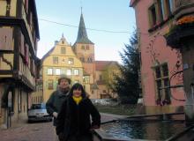 Stephen and Paula on the rue du Conseil in Turckheim, France.  Photo: Addison