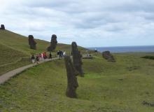Moai in the quarry Rano Raraku.